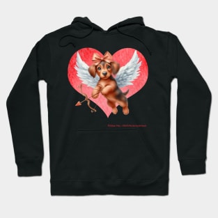 Cute Valentine Cupid Dachshund Heart Hoodie